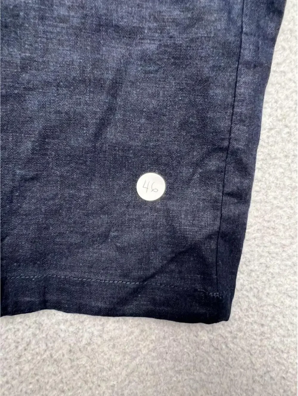 Trust Mens Capri Pants 36 Navy Linen Rayon Cargo Messenger Beach Y2K Cruise New